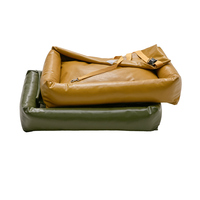 PetMassive Siège de voiture pour animaux de compagnie en cuir PU de luxe imperméable, anti-taches, résistant aux rayures, siège individuel, banquette 2 places