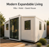 Rumah Kontainer Ekspansiabel 20ft/30ft/40ft, Hotel Mewah Modular, Tren Populer, Outdoor & Villa