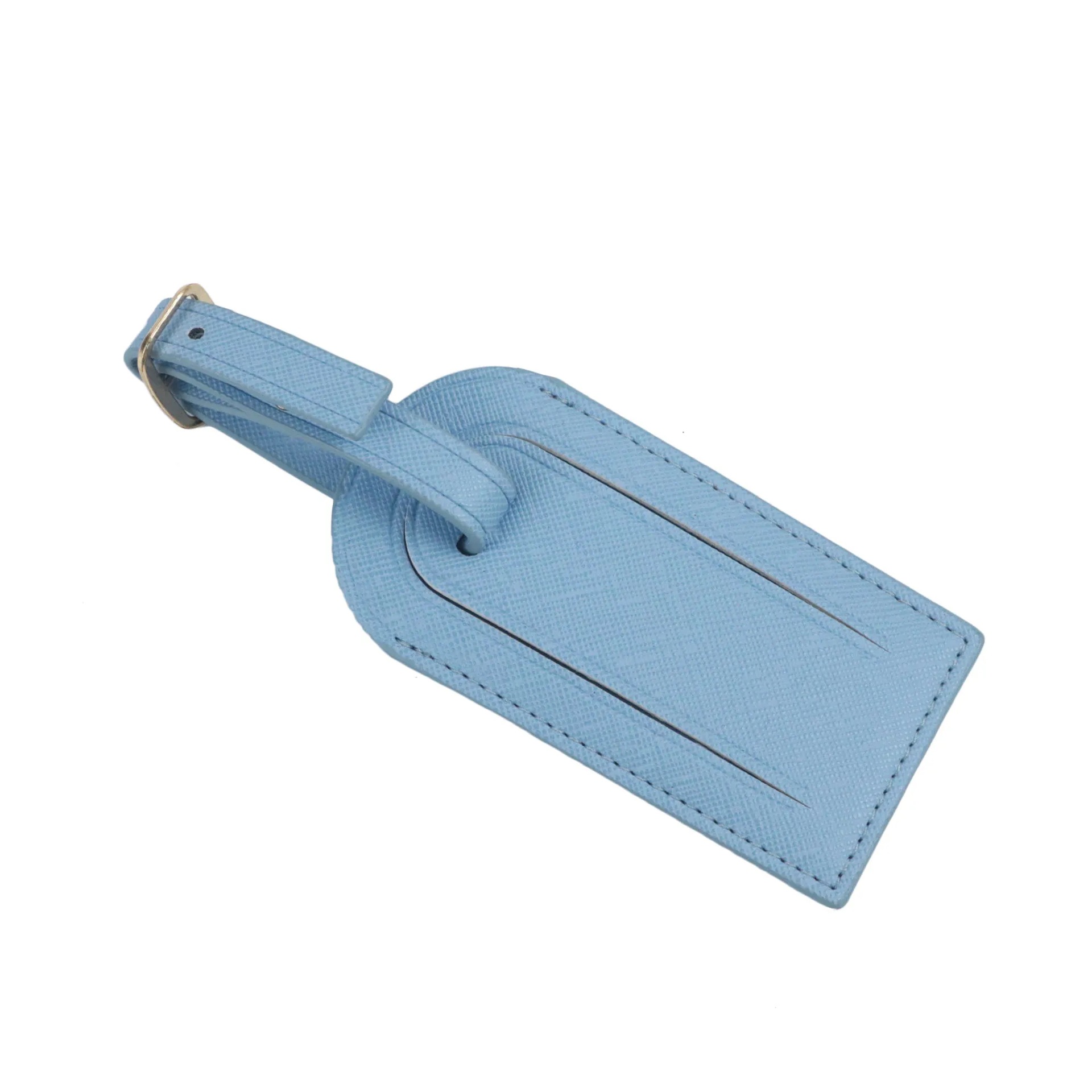 Étiquette de bagage bleu ciel