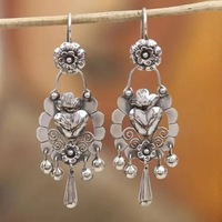 Eropa Bohemian Amerika rumbai anting menjuntai gaya etnik elegan mode telinga kait perhiasan untuk wanita musim gugur musim dingin grosir