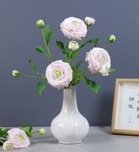 Ranúnculos Artificiales de Seda Tacto Real de Venta al por Mayor de Fábrica para Decoración del Hogar y Bodas Ramo de Novia Floral - Product Image 4