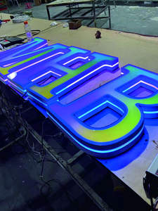 ไฟ LED 3 มิติ แบบพิมพ์ ตัวอักษรเรืองแสง RGB สีสันสดใส ป้ายโฆษณาภายนอกอาคาร ควบคุมด้วยรีโมท ระดับการป้องกันน้ำ IP65 สำหรับอาคารและบ้าน - Product Image 2