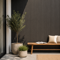 Panneau de bardage mural WPC co-extrudé pour façade extérieure moderne, résistant aux intempéries, système anti-décoloration 219x26