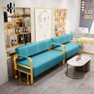 Silla Larga de Acero Inoxidable para Hospital o Salón, Tapizada en Cuero PU Moderno de Alta Calidad, Mueble de Espera Suave, Duradero y Fácil de Limpiar - Product Image 1