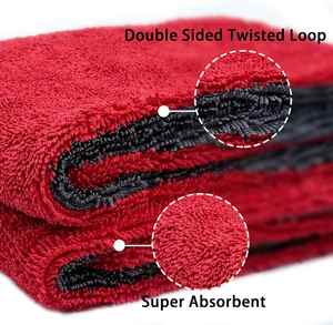 Serviettes de lavage de voiture en microfibre torsadée sans bords, double séchage, 1400 g/m², séchage rapide, pour la maison et l'auto, super absorbantes - Product Image 2