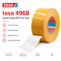 Cinta adhesiva de doble cara tesa 4968 PET de alta adherencia para placas de identificación y unión de plásticos