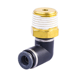 SMC Push-In Elbow 90 Degree Rotatable Male Quick Connect Pneumatic Fitting KV2L Brass For Pneumatics Industry - Product Image 5