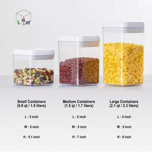 Plaza de contenedores de almacenamiento de alimentos plástico libre de BPA cereales contenedores con cerradura fácil tapas - Product Image 2
