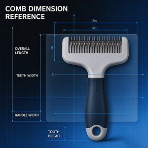 Cepillo duradero para eliminar el pelo de mascotas, con dientes de acero inoxidable, peine para el pelo de perros y gatos, para el cuidado en el hogar. - Product Image 3