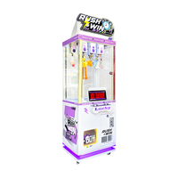 Machine de défi Lucky 7 Second Time Challenge avec lecteur de cartes et distributeur de prix en spirale pour porte-clés en peluche, idéale pour les zones commerciales modernes
