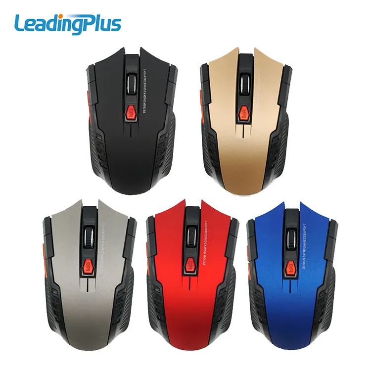 Leadingplus Mouse Gaming Nirkabel, Mouse Logo Kustom Ergonomis Dapat Diisi Ulang Komputer USB 2020