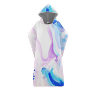 Serviettes Poncho de Plage à Capuche pour Adultes, en Polyester Imprimé Numérique Personnalisé, Séchage Rapide, pour Piscine et Surf, Vente en Gros
