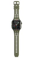 Montre tactique d'extérieur avec lunette en alliage de zinc, résistante à l'eau 30 mètres, moniteur de fréquence cardiaque, d'oxygène sanguin, de sommeil, alarme, bracelet en silicone