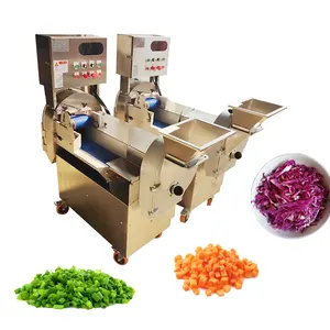 Food Grade SUS304 Industrial Root Vegetable Apple Fruit Cutter and Chopper Machine for Salad Making