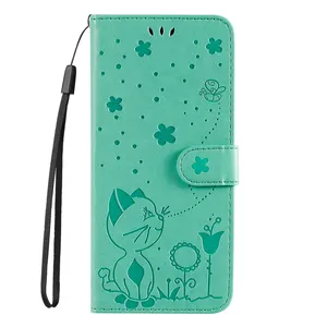 Étui à rabat en PU chat mignon avec fentes pour cartes pour téléphone rien, pour <span class=keywords><strong>Sony</strong></span> <span class=keywords><strong>Xperia</strong></span> 10 IV étui portefeuille en cuir pochette - Product Image 1