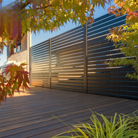 Clôture d'intimité en aluminium au design moderne Panneaux de clôture en métal faciles à utiliser pour villa, cour et balcon Quincaillerie de clôture durable pour pelouse