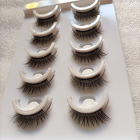 Cils professionnels personnalisés, 5 paires, effet œil de chat, demi-soie, bande complète, style naturel, longueur personnalisée, livres de cils, sans cruauté, réutilisables