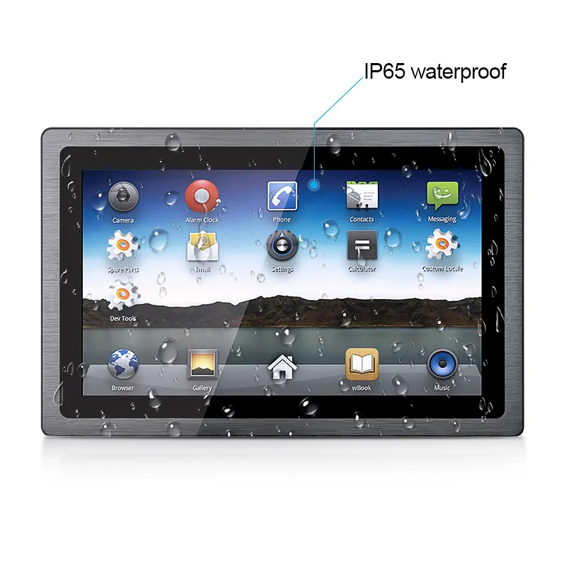 J4125 Win10 Android OS ordinateur intégré ip65 étanche 15.6 ''18.5''21. 5''pouces écran tactile industriel android panneau pc