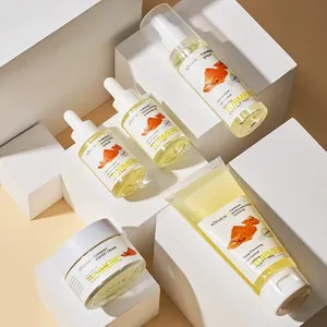 Set Perawatan Kulit Wajah Vitamin C Pemutih Set Perawatan Kulit Wajah Logo kustom kulit Afrika wajah antikeriput