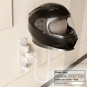 Soporte <span class=keywords><strong>de</strong></span> Pared para Casco <span class=keywords><strong>de</strong></span> Motocicleta, Económico, <span class=keywords><strong>de</strong></span> un Solo Gancho, Giratorio, Plegable, <span class=keywords><strong>de</strong></span> Acero - Product Image 5