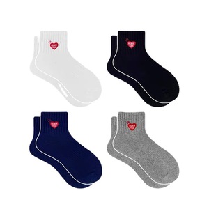 KTS- 901-2 <span class=keywords><strong>calcetines</strong></span> deportivos informales de algodón 100% para <span class=keywords><strong>hombre</strong></span> y mujer, calcetín pequeño con corazón rojo bordado <span class=keywords><strong>HM</strong></span> Love, venta al por mayor - Product Image 5