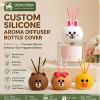 Couvre-diffuseur en silicone personnalisé avec motif animal mignon, décoration de bouteille de parfum sur mesure, usine OEM