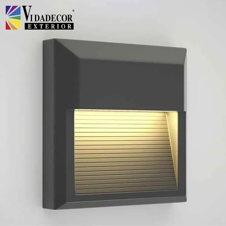 External outdoor indoor step durable 2w ip65 square nordic modern led wall surface mounted smart staircase light