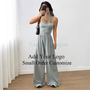 Ensemble personnalisé pour <span class=keywords><strong>femme</strong></span> : crop top tube et pantalon taille haute - Product Image 1