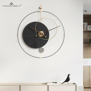 Noridongsan Decorazione Della Casa Semplice in fibra di vetro <span class=keywords><strong>Orologio</strong></span> altalena, tre anello <span class=keywords><strong>orologio</strong></span> creativo, cerchio moderno <span class=keywords><strong>orologio</strong></span> per soggiorno/ufficio - Product Image 4