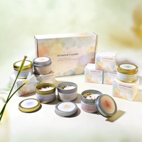 Bougie parfumée à la cire de soja avec fleurs séchées, style moderne, pour Thanksgiving, Noël, cadeaux de mariage, cadeaux d'anniversaire, arôme floral