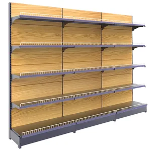 GCJS Single sided prateleiras dos supermercados econômico prático parede racks gôndola shelving