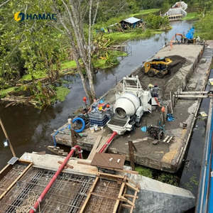 Bomba de Concreto Eléctrica HAMAC, Nueva y Usada, Mezcladora de Concreto con Remolque para Construcción, Motor Principal en Venta - Product Image 1