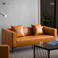 Canapé en cuir italien personnalisé, ensemble conception de luxe, meubles de salon