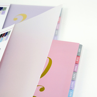 Carnet de planification 2026 personnalisé avec couverture en PP spirale dorée, organiseur en carton, vue hebdomadaire