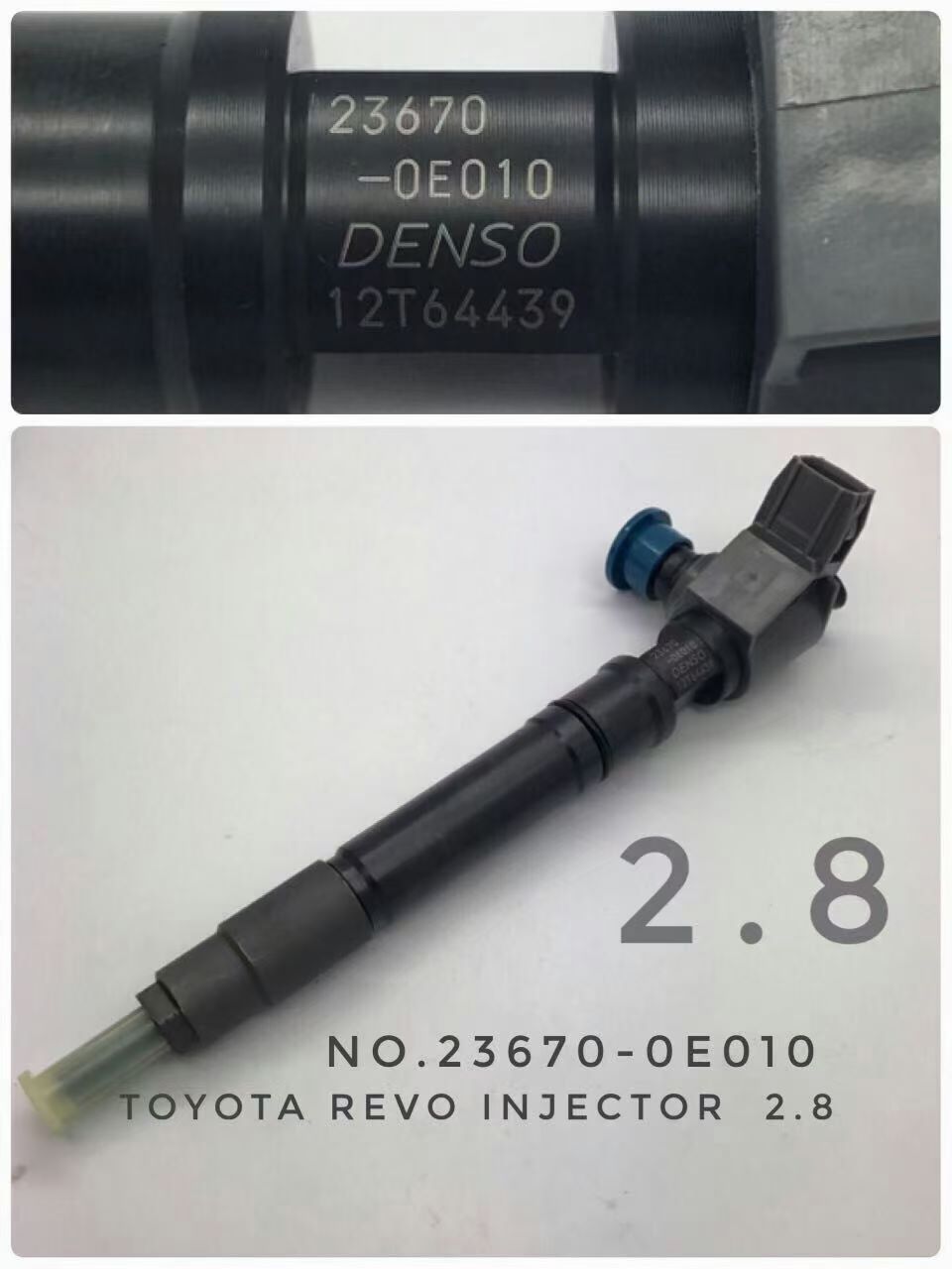 Original Diesel Common Rail Fuel Injector 23670-0E010 295700-0550  23670-0E020 295700-0560  For Toyota Hilux 1GD