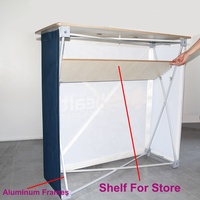 Comptoir portable pliable en aluminium pour exposition, tissu tendu promotionnel pour salon professionnel