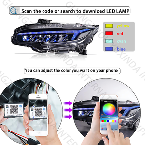 SINDAR Auto en gros nouveau RGB animé LED phare assemblage de lampe frontale DRL pour <span class=keywords><strong>Honda</strong></span> <span class=keywords><strong>Civic</strong></span> FK G10 Gen <span class=keywords><strong>Civic</strong></span> X 2016-2020 - Product Image 4