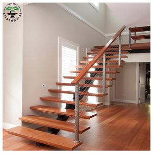 Cassa per scale prefabbricata mono stringer per scale da interno con ringhiera per scale in acciaio inossidabile - Product Image 4