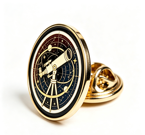 Pièce de collection ronde en métal poli, souvenirs de l'Exposition mondiale des monnaies, avec motif de télescope et de carte des étoiles, pour cadeau de musée - Product Image 3