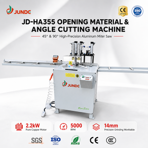 Máquina de Corte de Aluminio Integrada JD-HA355 de 90 y 45 Grados, Equipo Neumático para Perfiles - Product Image 1
