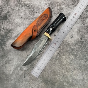 Sang Trọng Mun Xử Lý VG-10 Tồn Dao Mô Hình Rõ Ràng Damascus Cắm Trại Dao Thịt Cắt Di Động Edc Săn Bắn Dao - Product Image 6