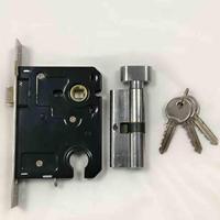 Serrure de porte à mortaise personnalisée profil européen cylindre en laiton Sashlock 54mm boulon mort corps de serrure à mortaise pour porte en bois