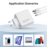 Merryking CE KC MSIP Certification Accepter OEM Gan 100w PD Chargeur rapide Chargeur multi-ports pour téléphone