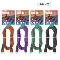 Kabel Tipe-C ke C 60W 1M Berbahan Nilon Kepang |   Pengisian Cepat PD untuk Laptop, Tablet, Ponsel, Komputer, Tahan Lama