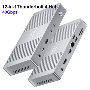 Ult-đoàn kết 12 trong 1 <span class=keywords><strong>Thunderbolt</strong></span> 4 trung tâm kép <span class=keywords><strong>HD</strong></span> HDMI2.0 4K 60Hz DP 4K 144Hz USB 3.0 SD TF RJ45 TB4 Docking Station kép 4K màn hình - Product Image 2