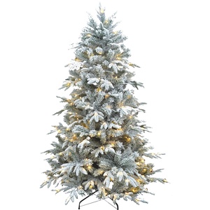 <span class=keywords><strong>Árbol</strong></span> <span class=keywords><strong>de</strong></span> <span class=keywords><strong>Navidad</strong></span> Artificial <span class=keywords><strong>de</strong></span> Abeto <span class=keywords><strong>Blanco</strong></span> Preiluminado <span class=keywords><strong>de</strong></span> Primera Calidad, con Bisagras y Soporte Metálico - Product Image 1