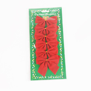 2026 New Christmas Decorations Christmas <b>Tree</b> Bow Pendant Gold Cloth Red Cloth Bow Wholesale - Product Image 3