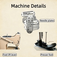 Machine à coudre GK8-4 à aiguille simple et double fil pour la fermeture de sacs, alimentation supérieure et inférieure, sans coupe-fil, pour la fermeture de sacs en jute/tissu de toile.