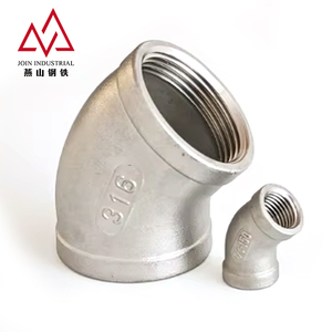 Acero al Carbono/Inoxidable <span class=keywords><strong>de</strong></span> 4/6 Pulgadas, Pulido, Clase 6000, Resistente al Calor 45 °   Codo Roscado Hembra <span class=keywords><strong>para</strong></span> Uso Industrial - Product Image 6