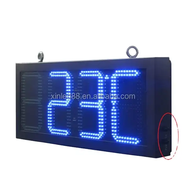 Nuevo producto, reloj de tiempo, temperatura, 7 segmentos, número digital, pantalla led de 5 "6" 8 "10" 12 "16" 20 "24" 36"